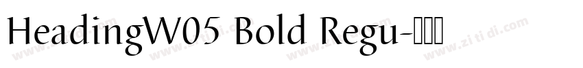 HeadingW05 Bold Regu字体转换